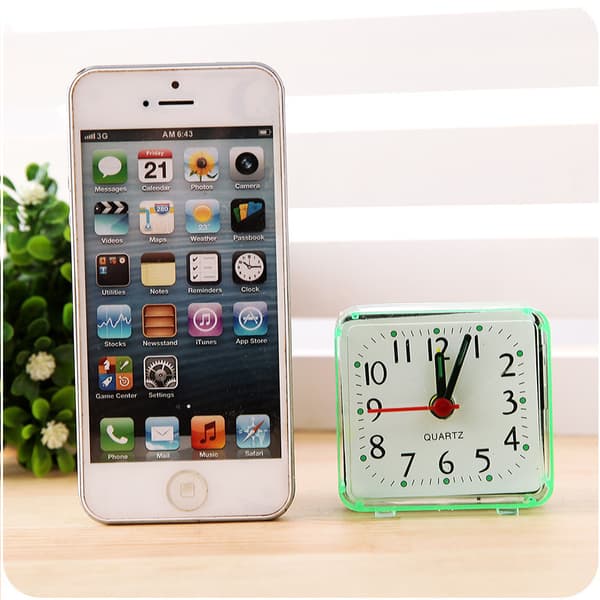 Square Alarm Clock, Silent, Without 'Battery Operated Small Portable Travel Alarm Clock Newly Released