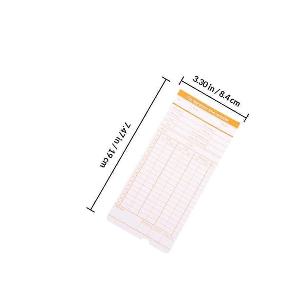 Employee Attendance Time Card Paper 100 Sheets Random Color[DB]