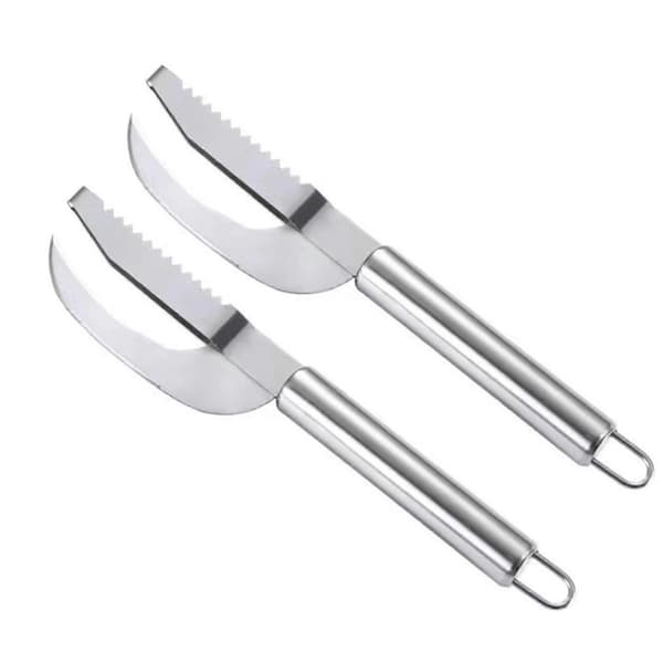 3-in-1 Hanging Fish Scale Scraper Stainless Steel Fish Scaler Open Belly & Dig Out Fish Cleaning