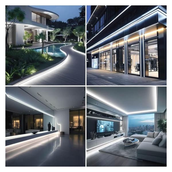 220V IP65 Waterproof 10M COB LED Strip 6000K Cool White – Cuttable Flex Cable for Construction Sites – Direct Installation Without Transformer