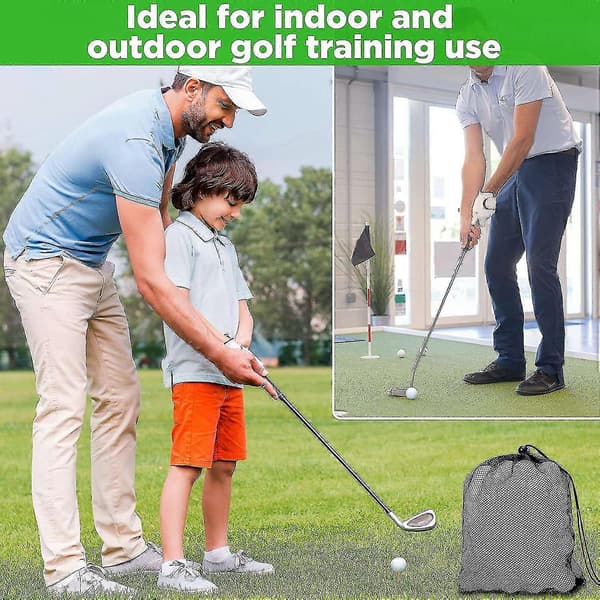 100 stk Golf Øvelsesbolde Hul Golfbolde Træning Golfbolde Med Mesh Snørepose Opbevaringsposer F