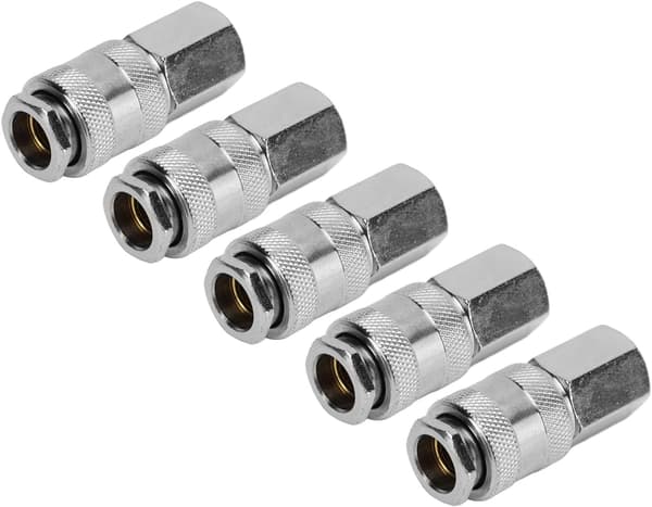 5 snabbkopplingar 1/4\" NPT hona för luftslang. Läckagesäker koppling, luftkoppling för bil, verkstad,