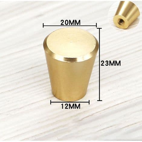 Guldfarvede skuffeknopper, moderne runde møbelgreb, guldfarvede metalskabsknopper, små dørknopper, 20x23mm