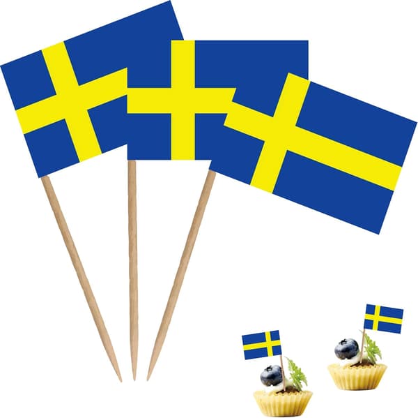50 nationella flaggval, svenska fruktval, matdekorationsval för VM