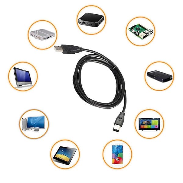 IEEE 1394 6-bens han til USB-dataoverførselskabel mellem USB og lyd Co 3 meter 3 meters