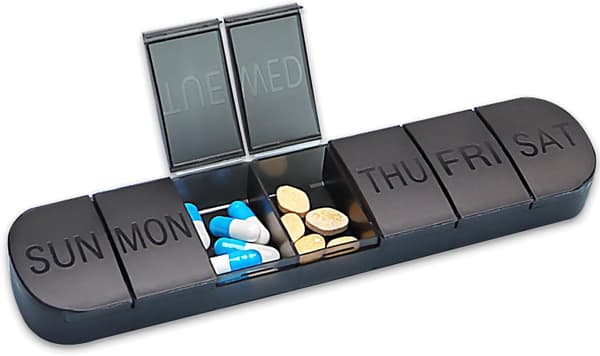 Pill Boxes 7 Days 1 Time a Day to Hold Medicine Vitamins