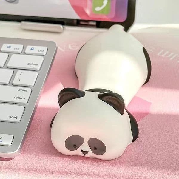 Pandaformet ergonomisk håndledsstøtte til mus, computerarmstøtte til skrivebord, sød dyrehåndledsstøtte