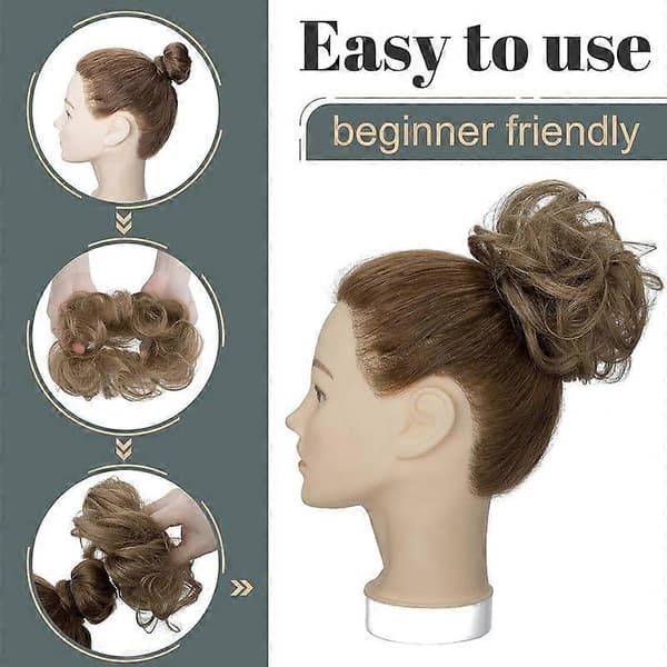 Äkta Hårknut Hårdelar 100% Äkta Hår Messy Bun Up Do Scrunchies