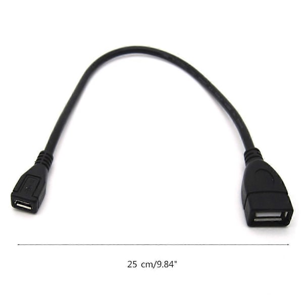 USB 2.0 Hun til Micro USB Hun Kabel Dataoverførselskonverter til Telefon_tfrf