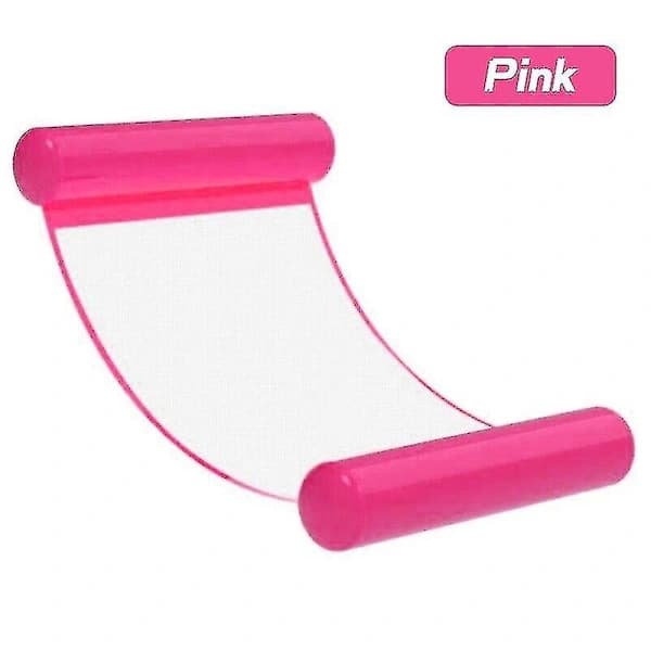 Oppustelig flydende vandhængekøje pool lounge seng svømmestol vandseng sofa Pink