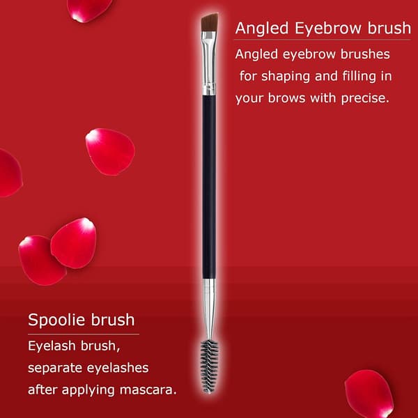 5 st Duo Eyebrow Brush, Angled Eyebrow Brush and Spoolie Brush, Eyelash Comb Eyebrow Brush Tool