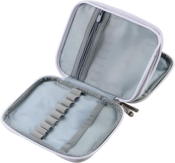 Crochet Hook Case without Hooks and Accessories, Zippered Storage Bag with Pockets