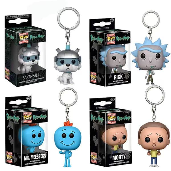 Rick and Morty Nyckelring | Mini Tecknad Hänge*Rick* Rick Rick