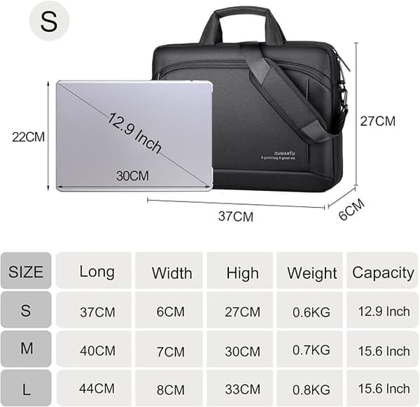 15.6 inch Laptop Bag - Black, suitable for laptop documents