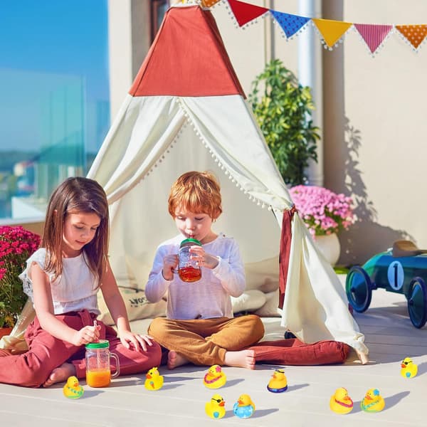 36 st gummiankor miniatyrbadleksaker för poolparty
