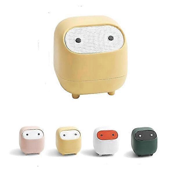 Small Desktop Waste Bin with Lid for Desk Cute Mini Trash Cans Green Press Lid Wastebasket