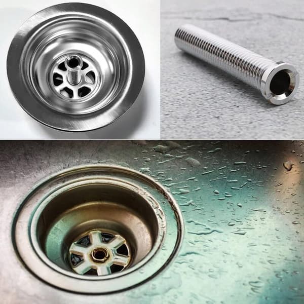 Sink Basket Screw. Kitchen Screw. Extended Locking for Stainless Steel Sink. Fixed Drains M12 X 70mm (Silver)