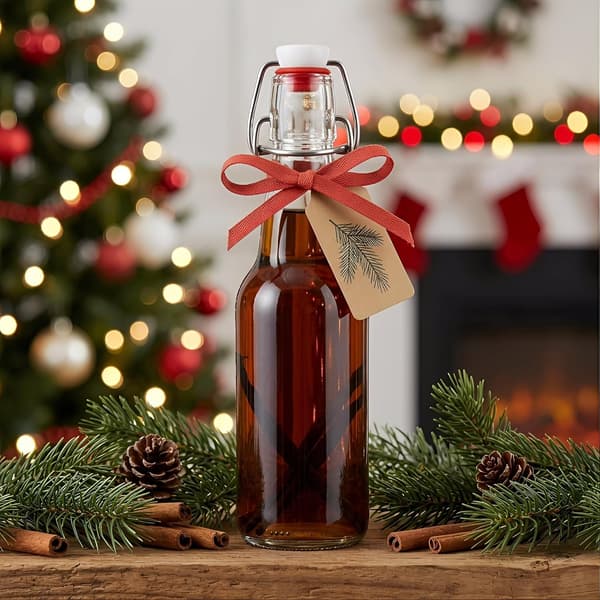 10-pack 8 oz glasflaskor med snäpplock och proppar, glasflaskor med snäpplock för stark sås, vaniljextrakt, sirap, limoncello, smaksatt, coquito