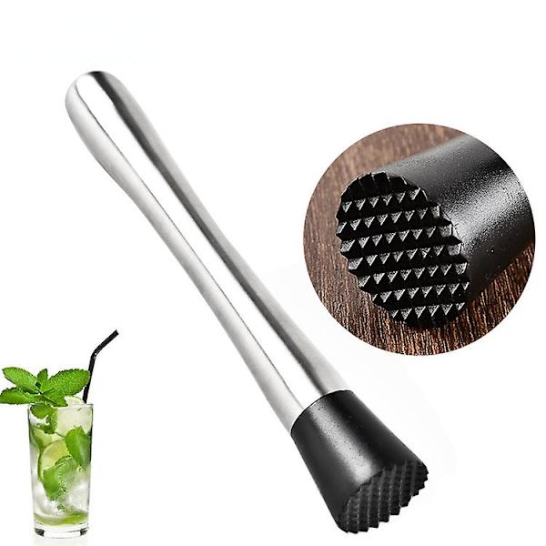 Knust Isbit og Sitron Hammer Rustfritt Stål Cocktail Muddler og Røre-Skje Hjemme Bar Verktøysett