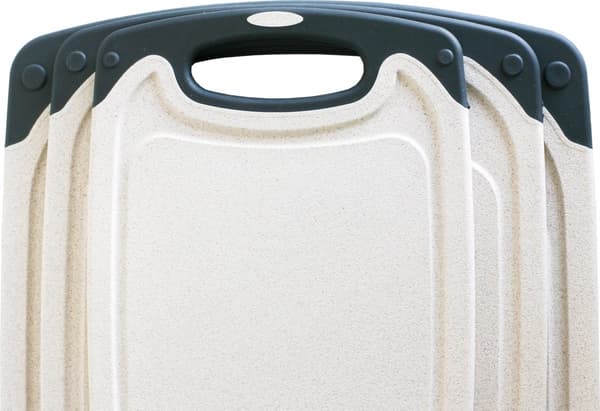 Cutting Board Set 3 Pieces - Non-Slip Cutting Boards with Handle - 3 Sizes Kitchen Cutting Boards White 24.5 cm x 40 cm white 24.5 cm x 40 cm