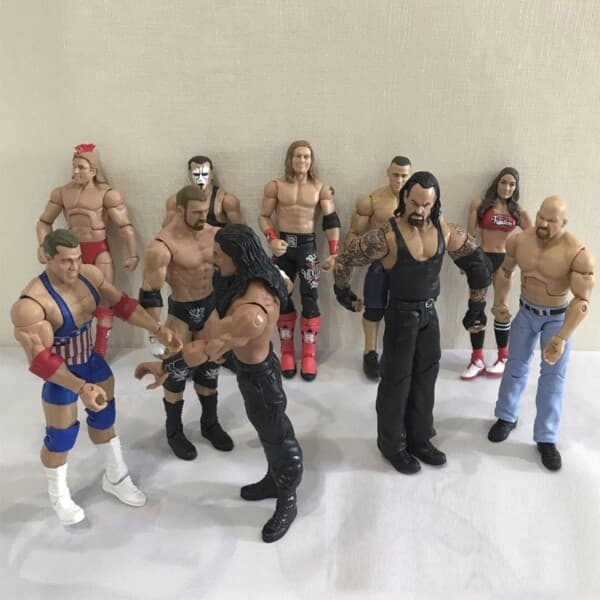 Original Wrestler actionfigurer Multi-ledade Svarta Män modell Figurer leksaker[GKS]