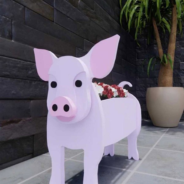 Eläinten Ruokakulho Kasvi Ruukut Puutarha Eläimen Muotoinen Ruukku Kasvi Ruukku-Eläinten Säilytysastia Ruukut Toimisto Koti Talon Lämmitys Koristeet Pink Pig
