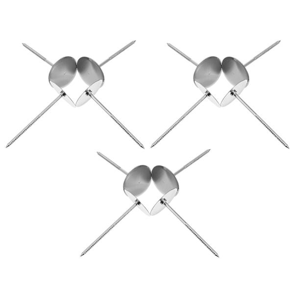 12 st Dekorativa Kakblommnaglar i Rostfritt Stål för Bakning, Silver, 7x3x3cm Silver 7X3X3CM