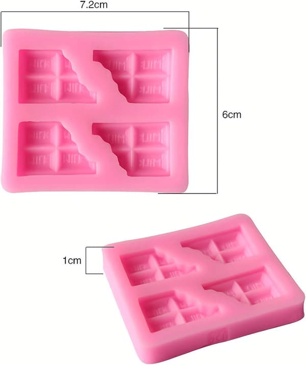 2 Pieces Half Chocolate Silicone Molds, Chocolate Mold for Fondant