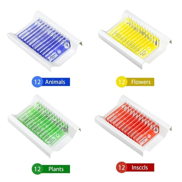 Mikroskopobjektglas Förberedda mikroskopobjektglas Gula Yellow