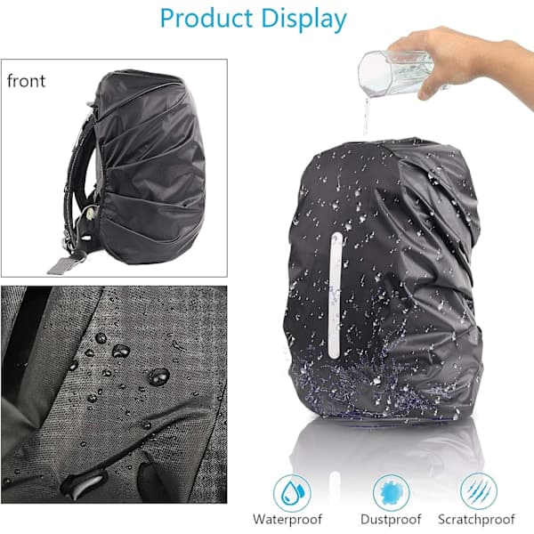 2-pack Rain Cover for School Backpack - Waterproof Rain Cover