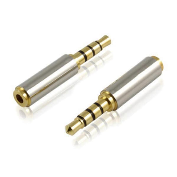 3,5 mm Jack Adapter 3,5 mm Han Til 2,5 mm Hun Hovedtelefonstik Adapter Konverter Sort