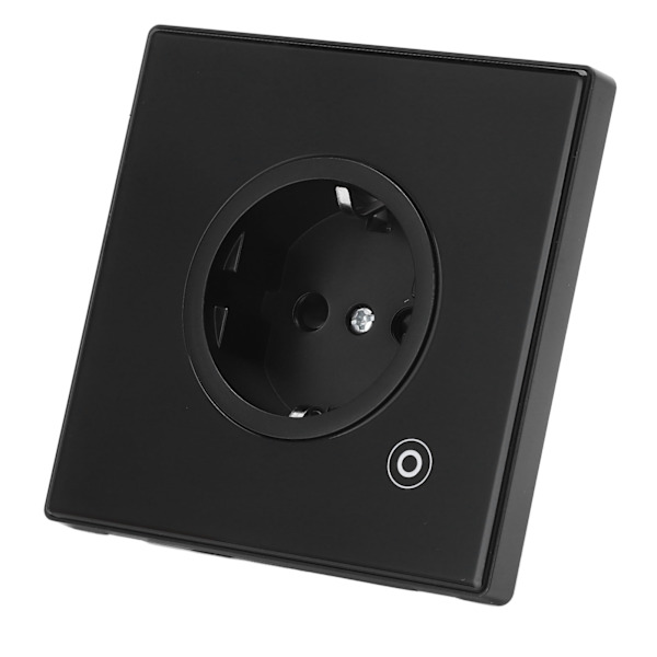 Smart Socket 16A 3000W Moderne Design Multifunksjon Smart Timing Vegguttak EU Plugg 95?245V Svart WiFi-versjon