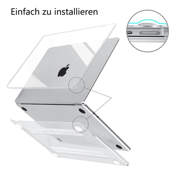 Case Compatible with NY MacBook Air 13.6 inch M2 A2681, 2022 Model, Ultra-thin Smooth Hard Shell Protective Case, Crystal Clear