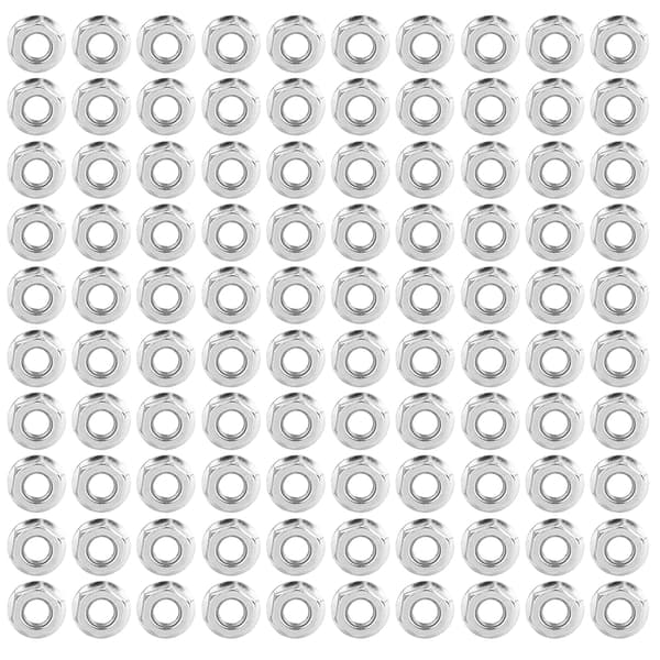 Flange Nut Set 100 Pcs 304 Stainless Steel M8 for Machine Industry