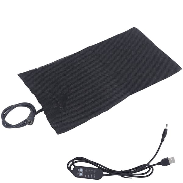 USB Electric Heating Pad Washable Carbon Fiber Adjustable Timer Foldable 5V