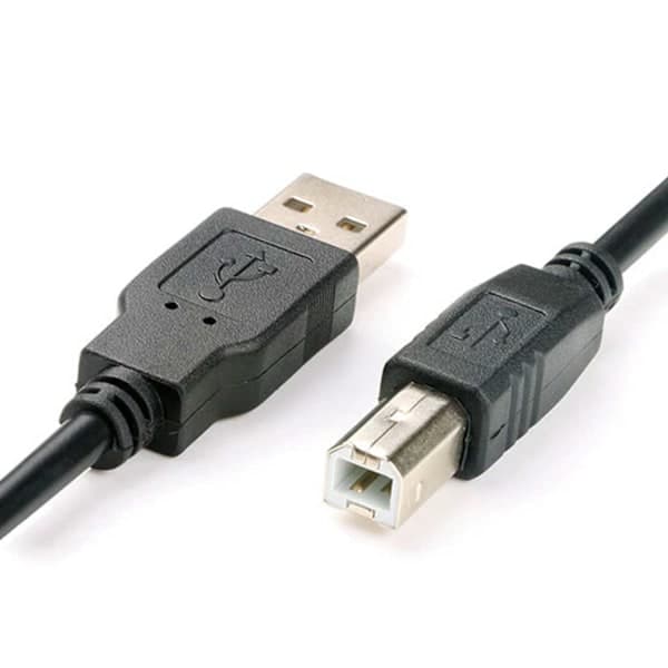 USB 2.0-kabel Typ A hane - Typ B hane 1,5 m skrivar- och datakabel svart