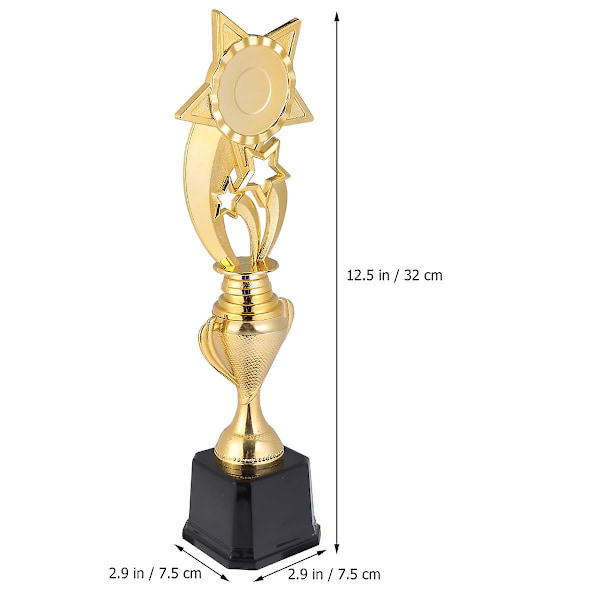 1 st Trofé för Barn Sportbelöning Kreativ Pentastar Pris Trofé Guld 32X7.5cm Golden 32X7.5cm
