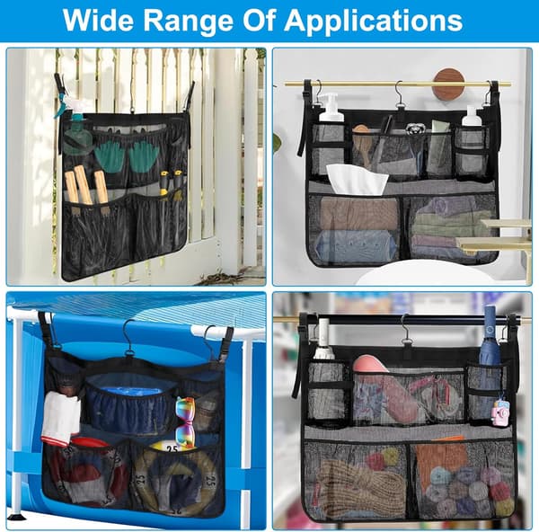 Pool Storage Bag - Removable Storage Net - For Inflatable Toys - Black