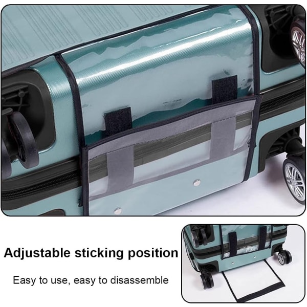 Bagasjedeksel for 24-tommers koffert, bagasjebeskytter, gjennomsiktig PVC-vanntett anti-ripe-koffertdeksel for kofferter, bagasje fra Voya