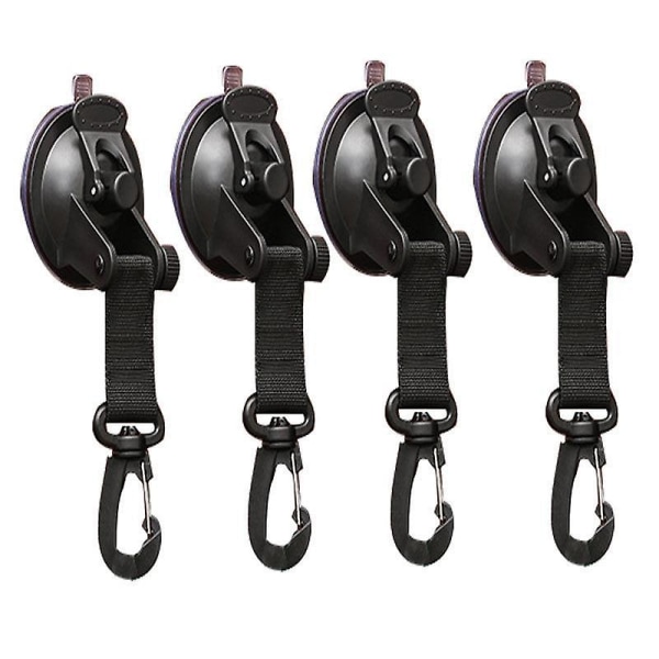 Fästsugkopp för utomhusresor, 360 graders rotation, bergsklättringsspänne, förstärkt nylon, dubbelkrok, lastbilsmonterad tältfästsugkoppBB B