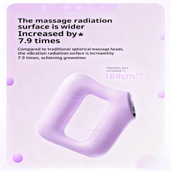 Handheld Fascia Massager – Rechargeable Mini with Vibration for Neck, Back, and Shoulders – Purple