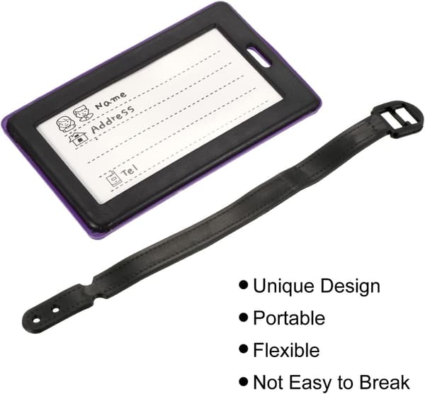 Bagagetagg 3-pack Lila Purple