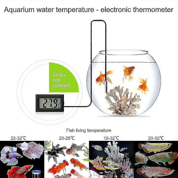 Mini digital thermometer with 2-5m probe, LCD display and black cable 3M 3M