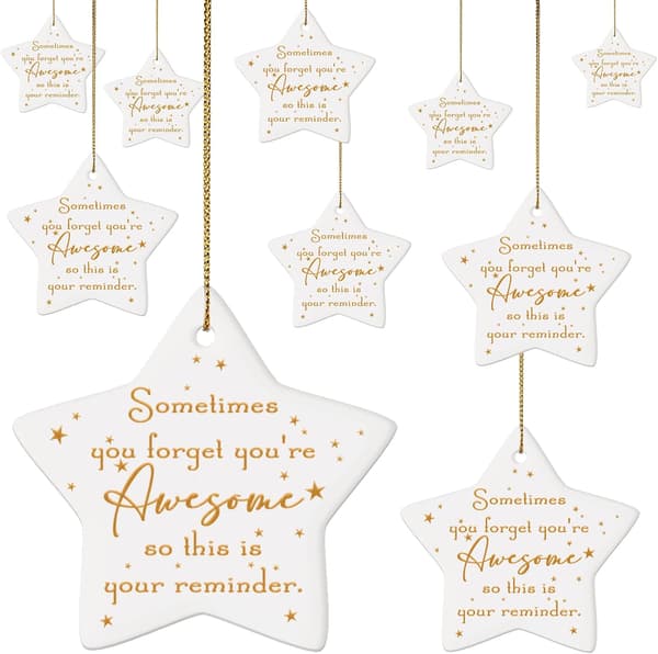 10 stk. jule takkeornamenter til ornament