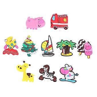 10 pcs Refrigerator Magnet Sticker Magnetic Fridge Decor (Mixed Pattern)