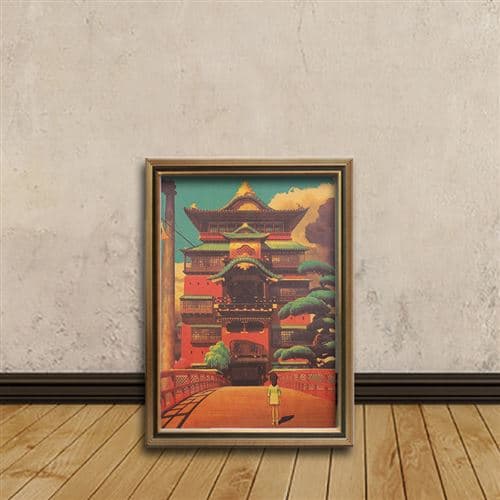 Chihiro og heksene Anime Plakat Studio Ghibli Hayao Miyazaki Mo