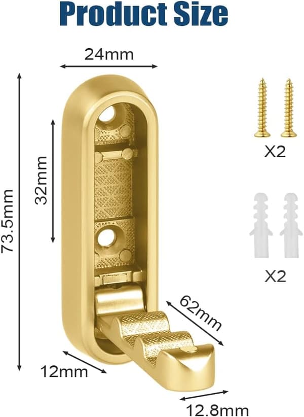 wxsp piece Wall Mounted Coat Hooks, Space Saving Coat Rack, Foldable, Wall Wardrobe, Hook Strip, Zinc Alloy Wardrobe Hooks, Hook Strip, Clothes
