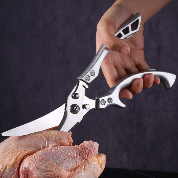 Multifunktionell kraftfull kycklingbensax i rostfritt stål Hushållskökssax Sharp och kycklingben och fiskben Aluminiumhandtag Kök
