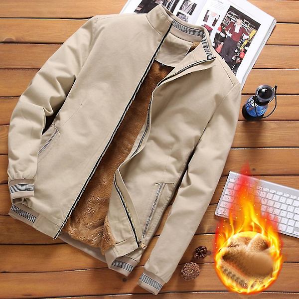 Herrar Jackor Vinterjackor Mode Casual Rockkläder För Män Slank Stå Krage Rock NewM M