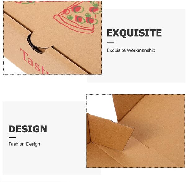 10 stk. papir pizzakasser til mad- og cafébrug, multifunktionelle opbevaringskasser til mad, egnede